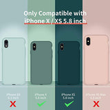 Cordking iPhone X Case, iPhone Xs Case, Silicone Ultra Slim Shockproof Phone Case with [Soft Anti-Scratch Microfiber Lining], 5.8 inch, Midnight Green