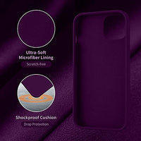 Cordking for iPhone 13 Case, iPhone 14 Case, Silicone Ultra Slim Shockproof Protective Phone Case with [Soft Anti-Scratch Microfiber Lining], 6.1 inch, Wine Red