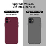 Cordking iPhone 11 Case, Silicone [Square Edges] & [Camera Protecion] Upgraded Phone Case with Soft Anti-Scratch Microfiber Lining, 6.1 inch, Plum