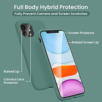 Cordking iPhone 11 Case, with 2 Pack Screen Protector + 2 Pack Camera Lens Protector, Shockproof Silicone Slim Phone Case with [Anti-Scratch Microfiber Lining], 6.1 inch, Midnight Green