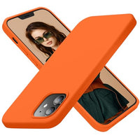 Cordking Designed for iPhone 12 Case, Designed for iPhone 12 Pro Case, Silicone Shockproof Phone Case with [Soft Anti-Scratch Microfiber Lining] 6.1 inch,Neon Orange