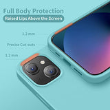 Cordking for iPhone 13 Case, iPhone 14 Case, Silicone Ultra Slim Shockproof Protective Phone Case with [Soft Anti-Scratch Microfiber Lining], 6.1 inch, Sea Blue