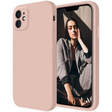 Cordking iPhone 11 Case, Silicone [Square Edges] & [Camera Protecion] Upgraded Phone Case with Soft Anti-Scratch Microfiber Lining, 6.1 inch, Pinksand