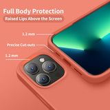 Cordking Designed for iPhone 13 Pro Case, Premium Liquid Silicone Ultra Slim Shockproof Protective Phone Case with [Soft Anti-Scratch Microfiber Lining], 6.1 inch, Pink Pomelo