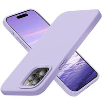 Cordking Designed for iPhone 15 Pro Case, Silicone Ultra Slim Shockproof Protective Phone Case with [Soft Anti-Scratch Microfiber Lining], 6.1 inch, Clove Purple