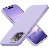 Cordking Designed for iPhone 15 Pro Max Case, Silicone Ultra Slim Shockproof iPhone 15 ProMax Case with [Soft Anti-Scratch Microfiber Lining], 6.7 inch, Clove Purple