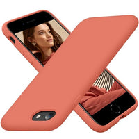 Cordking iPhone SE Case 2022/2020, iPhone 7 8 Case, Silicone Ultra Slim Shockproof Phone Case with [Soft Microfiber Lining], 4.7 inch, Pink Pomelo