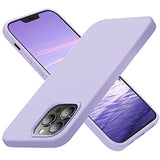 Cordking Designed for iPhone 13 Pro Max Case, Silicone Ultra Slim Shockproof Protective Phone Case with [Soft Anti-Scratch Microfiber Lining], 6.7 inch, Clove Purple