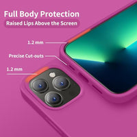 Cordking Designed for iPhone 13 Pro Max Case, Silicone Ultra Slim Shockproof Protective Phone Case with [Soft Anti-Scratch Microfiber Lining], 6.7 inch, Shocking Pink