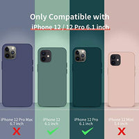 Cordking [5 in 1] Designed for iPhone 12 Case, for iPhone 12 Pro Case, with 2 Screen Protectors + 2 Camera Lens Protectors, Shockproof Silicone Case with Microfiber Lining, Midnight Green