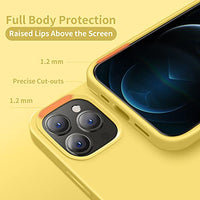 Cordking Designed for iPhone 13 Pro Case, Premium Liquid Silicone Ultra Slim Shockproof Protective Phone Case with [Soft Anti-Scratch Microfiber Lining], 6.1 inch, Yellow