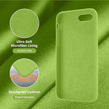 Cordking iPhone SE Case 2022/2020, iPhone 7 8 Case, Silicone Ultra Slim Shockproof Phone Case with [Soft Microfiber Lining], 4.7 inch, Sprout Green