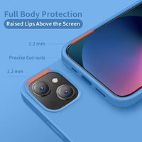 Cordking for iPhone 13 Case, iPhone 14 Case, Silicone Ultra Slim Shockproof Protective Phone Case with [Soft Anti-Scratch Microfiber Lining], 6.1 inch, Blue