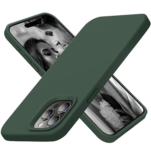 Cordking Designed for iPhone 15 Pro Max Case, Silicone Ultra Slim Shockproof iPhone 15 ProMax Case with [Soft Anti-Scratch Microfiber Lining], 6.7 inch, Alpine Green