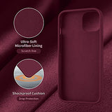 Cordking for iPhone 13 Case, iPhone 14 Case, Silicone Ultra Slim Shockproof Protective Phone Case with [Soft Anti-Scratch Microfiber Lining], 6.1 inch, Plum