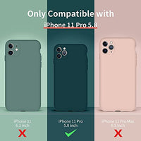 Cordking iPhone 11 Pro Case, Silicone Ultra Slim Shockproof Phone Case with Soft Anti-Scratch Microfiber Lining, [Enhanced Camera Protection], 5.8 inch, Midnight Green