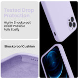 Cordking iPhone 11 Pro Max Case, Silicone [Square Edges] & [Camera Protecion] Upgraded Phone Case with Soft Anti-Scratch Microfiber Lining, 6.5 inch, Clove Purple