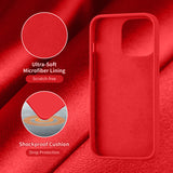 Cordking [5 in 1] Designed for iPhone 12 Pro Max Case, with 2 Screen Protectors + 2 Camera Lens Protectors, Shockproof Silicone Phone Case with Microfiber Lining, Red