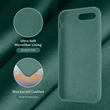 Cordking iPhone 8 Plus Case, iPhone 7 Plus Case, Silicone Ultra Slim Shockproof Phone Case with [Soft Anti-Scratch Microfiber Lining], 5.5 inch, Midnight Green