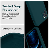 Cordking iPhone 11 Pro Max Case, Silicone [Square Edges] & [Camera Protecion] Upgraded Phone Case with Soft Anti-Scratch Microfiber Lining, 6.5 inch, Teal