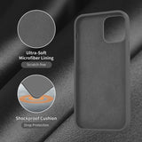 Cordking Designed for iPhone 12 Case, Designed for iPhone 12 Pro Case, Silicone Slim Shockproof Phone Case Cover with [Soft Anti-Scratch Microfiber Lining] 6.1 inch, Space Gray