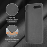 Cordking iPhone 8 Plus Case, iPhone 7 Plus Case, Silicone Ultra Slim Shockproof Phone Case with [Soft Anti-Scratch Microfiber Lining], 5.5 inch, Space Gray