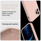 Cordking iPhone 11 Pro Max Case, Silicone [Square Edges] & [Camera Protecion] Upgraded Phone Case with Soft Anti-Scratch Microfiber Lining, 6.5 inch, Pinksand