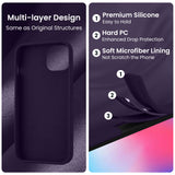 Cordking Designed for iPhone 14 Plus Case, Silicone Phone Case with [2 Screen Protectors] + [2 Camera Lens Protectors] and Soft Anti-Scratch Microfiber Lining Inside, 6.7 inch, Purple