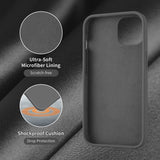 Cordking [5 in 1] Designed for iPhone 13 Case, with 2 Screen Protectors + 2 Camera Lens Protectors, Shockproof Silicone Phone Case with Microfiber Lining, Space Gray
