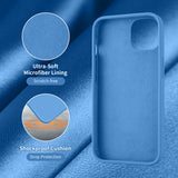 Cordking [5 in 1] Designed for iPhone 13 Case, with 2 Screen Protectors + 2 Camera Lens Protectors, Shockproof Silicone Phone Case with Microfiber Lining, Blue