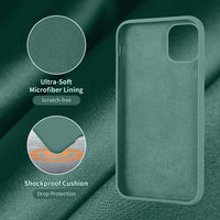 Cordking iPhone 11 Case, Silicone Ultra Slim Shockproof Phone Case with [Soft Anti-Scratch Microfiber Lining], 6.1 inch, Midnight Green