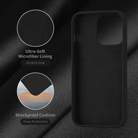 Cordking [5 in 1] Designed for iPhone 13 Pro Case, with 2 Screen Protectors + 2 Camera Lens Protectors, Shockproof Silicone Phone Case with Microfiber Lining, Black