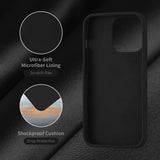 Cordking [5 in 1] Designed for iPhone 13 Pro Case, with 2 Screen Protectors + 2 Camera Lens Protectors, Shockproof Silicone Phone Case with Microfiber Lining, Black