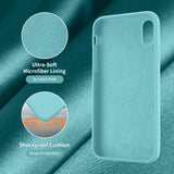 Cordking iPhone XR Cases, Silicone Ultra Slim Shockproof Phone Case with [Soft Anti-Scratch Microfiber Lining], 6.1 inch, Sea Blue