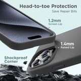 Cordking Designed for iPhone 15 Pro Max Case, Silicone Ultra Slim Shockproof iPhone 15 ProMax Case with [Soft Anti-Scratch Microfiber Lining], 6.7 inch, Space Gray