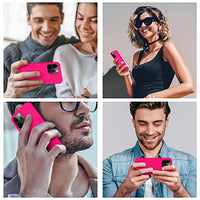 Cordking Designed for iPhone 13 Pro Case, Silicone Ultra Slim Shockproof Protective Phone Case with [Soft Anti-Scratch Microfiber Lining], 6.1 inch, Hot Pink