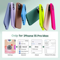 Cordking Designed for iPhone 15 Pro Max Case, Silicone Ultra Slim Shockproof iPhone 15 ProMax Case with [Soft Anti-Scratch Microfiber Lining], 6.7 inch, Blue