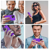 Cordking for iPhone 13 Case, iPhone 14 Case, Silicone Ultra Slim Shockproof Protective Phone Case with [Soft Anti-Scratch Microfiber Lining], 6.1 inch, Neon Purple