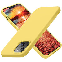 Cordking for iPhone 13 Case, iPhone 14 Case, Silicone Ultra Slim Shockproof Protective Phone Case with [Soft Anti-Scratch Microfiber Lining], 6.1 inch, Yellow