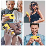 Cordking Designed for iPhone 12 Case, Designed for iPhone 12 Pro Case, Silicone Shockproof Phone Case with [Soft Anti-Scratch Microfiber Lining] 6.1 inch, Yellow