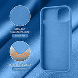 Cordking for iPhone 13 Case, iPhone 14 Case, Silicone Ultra Slim Shockproof Protective Phone Case with [Soft Anti-Scratch Microfiber Lining], 6.1 inch, Blue