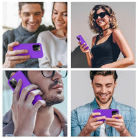 Cordking Designed for iPhone 13 Pro Case, Premium Liquid Silicone Ultra Slim Shockproof Protective Phone Case with [Soft Anti-Scratch Microfiber Lining], 6.1 inch, Neon Purple