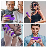 Cordking Designed for iPhone 13 Pro Max Case, Silicone Ultra Slim Shockproof Protective Phone Case with [Soft Anti-Scratch Microfiber Lining], 6.7 inch, Neon Purple