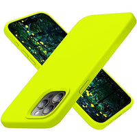 Cordking Designed for iPhone 15 Pro Max Case, Silicone Ultra Slim Shockproof iPhone 15 ProMax Case with [Soft Anti-Scratch Microfiber Lining], 6.7 inch, Fluorescent Green