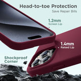 Cordking Designed for iPhone 15 Pro Case, Silicone Ultra Slim Shockproof Protective Phone Case with [Soft Anti-Scratch Microfiber Lining], 6.1 inch, Plum