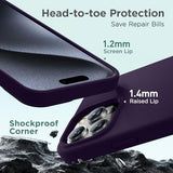 Cordking Designed for iPhone 15 Pro Max Case, Silicone Ultra Slim Shockproof iPhone 15 ProMax Case with [Soft Anti-Scratch Microfiber Lining], 6.7 inch, Purple