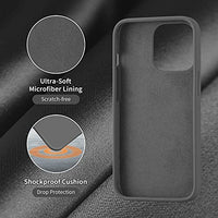 Cordking Designed for iPhone 13 Pro Case, Silicone Ultra Slim Shockproof Protective Phone Case with [Soft Anti-Scratch Microfiber Lining], 6.1 inch, Space Gray