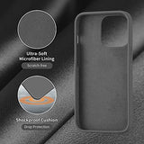 Cordking Designed for iPhone 13 Pro Max Case, Silicone Ultra Slim Shockproof Protective Phone Case with [Soft Anti-Scratch Microfiber Lining], 6.7 inch, Space Gray