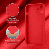 Cordking iPhone 11 Case, Silicone [Square Edges] & [Camera Protecion] Upgraded Phone Case with Soft Anti-Scratch Microfiber Lining, 6.1 inch, Red