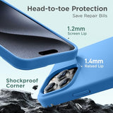 Cordking Designed for iPhone 15 Pro Max Case, Silicone Ultra Slim Shockproof iPhone 15 ProMax Case with [Soft Anti-Scratch Microfiber Lining], 6.7 inch, Blue